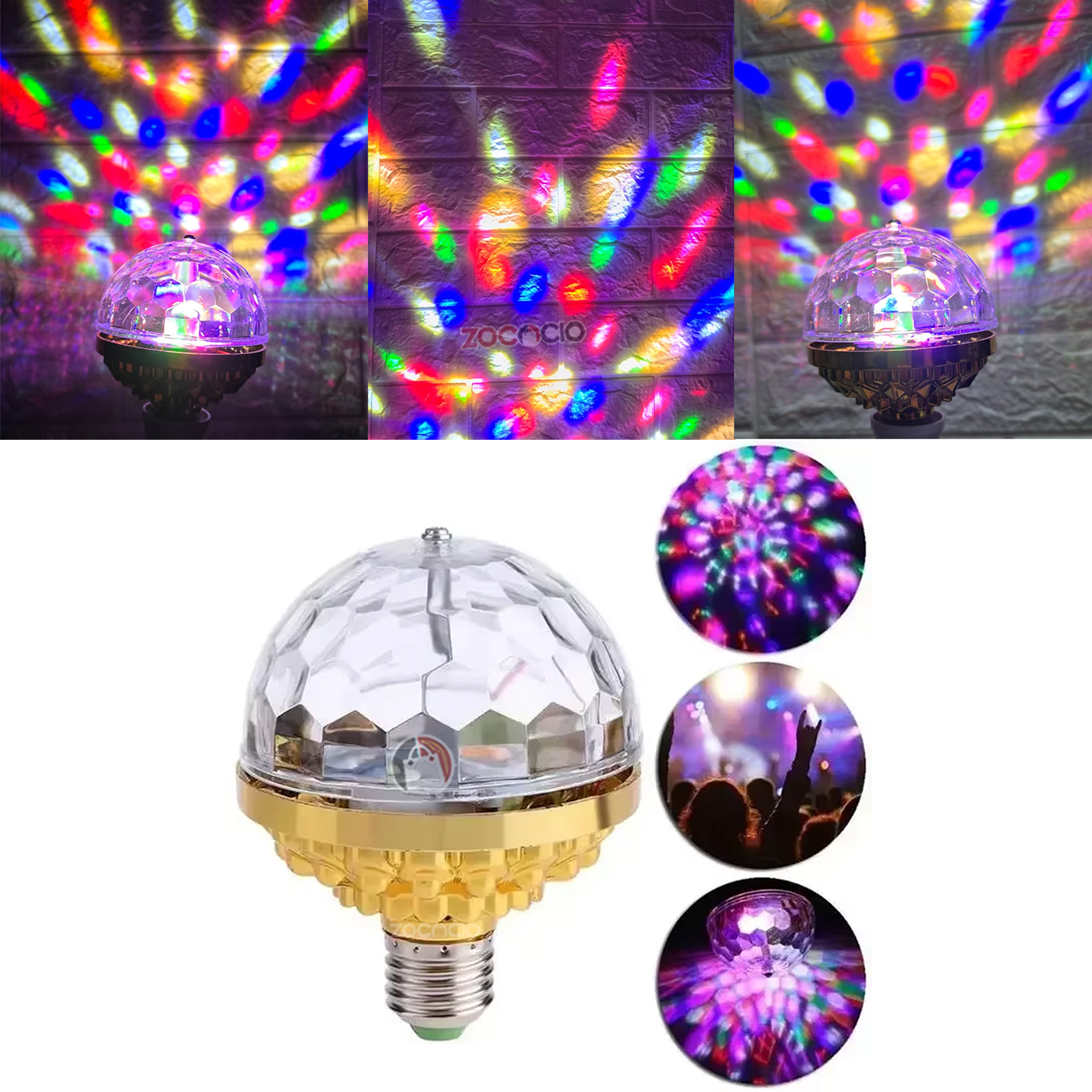 Miniatura 2 de Bombillo De Luces Bola Mágica Giratorio